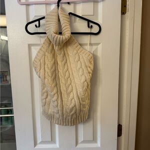 Garage Dynamite Cable Knit Turtleneck Sweater - Cream